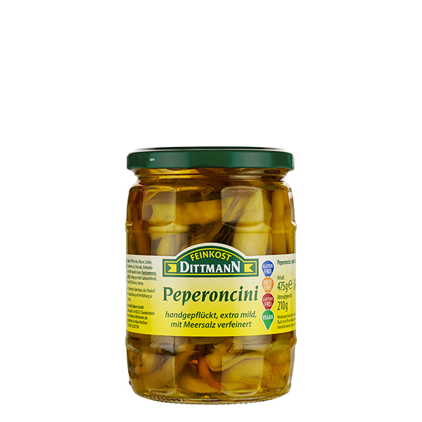 Feinkost Dittmann Peperoncini extra mild 210g