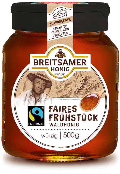 Breitsamer Fairtrade Frühstücks Honig flüssig 500g