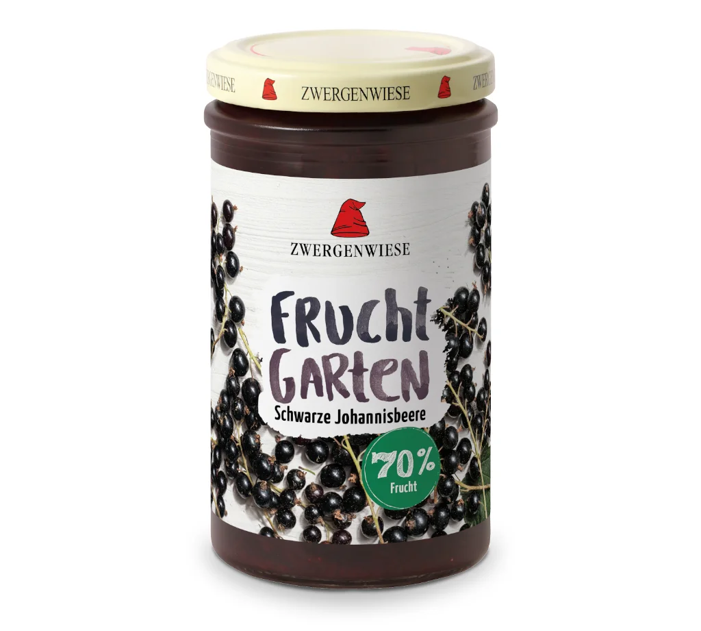 Bio Fruchtaufstrich „FruchtGarten“ Schwarze Johannisbeere, 225g