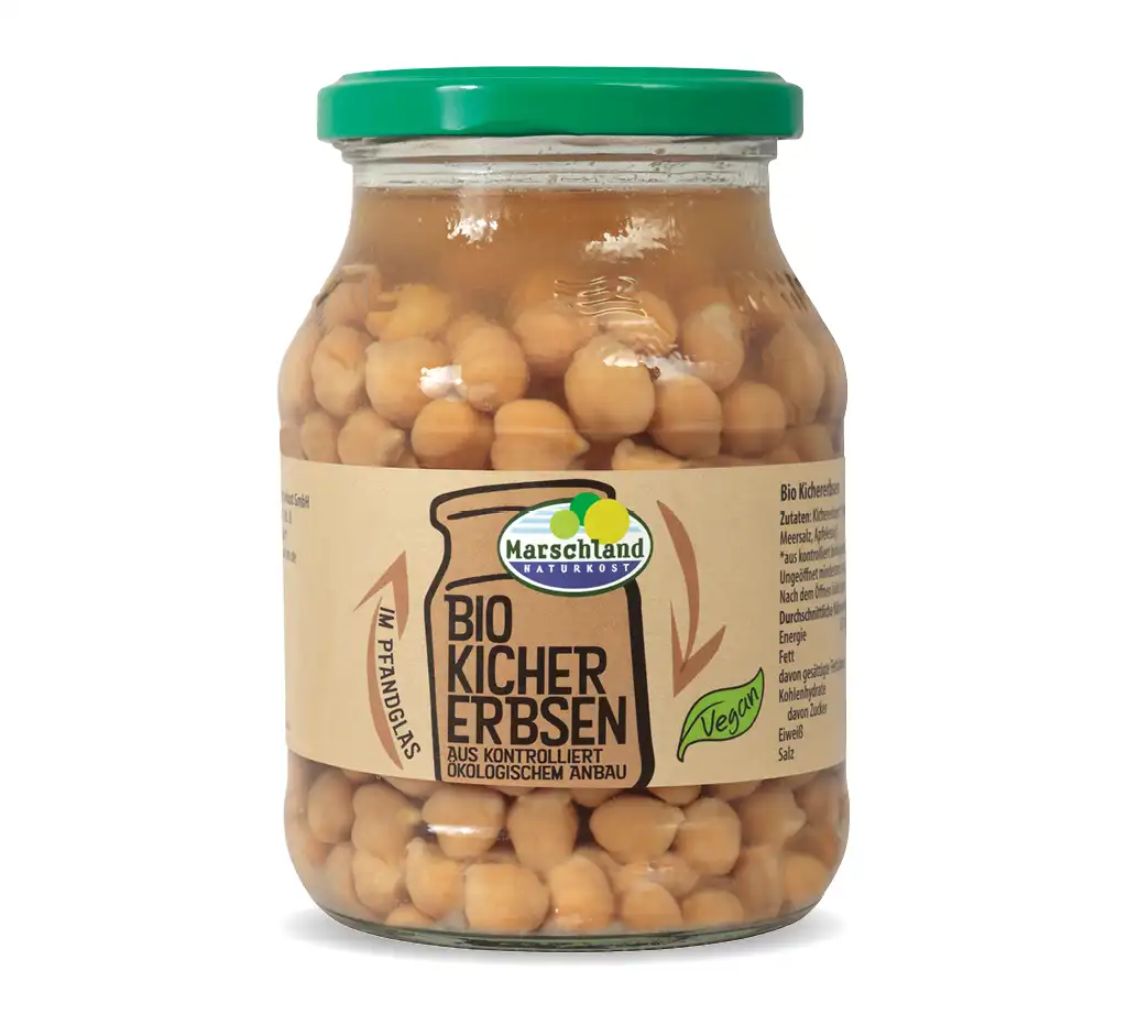 Bio Kichererbsen im Pfandglas, 320g