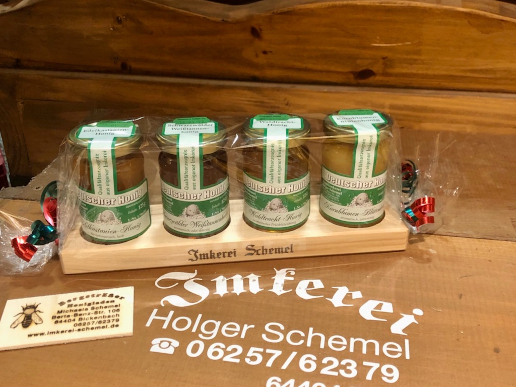 Geschenk Honig-Brett 4x125g